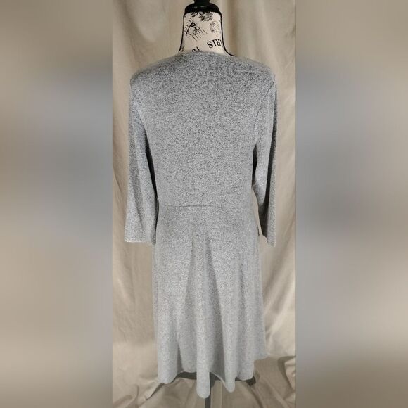 Torrid Faux Wrap Gray Hacci Knit Sweater Dress Plus Size 0X - Picture 7 of 11